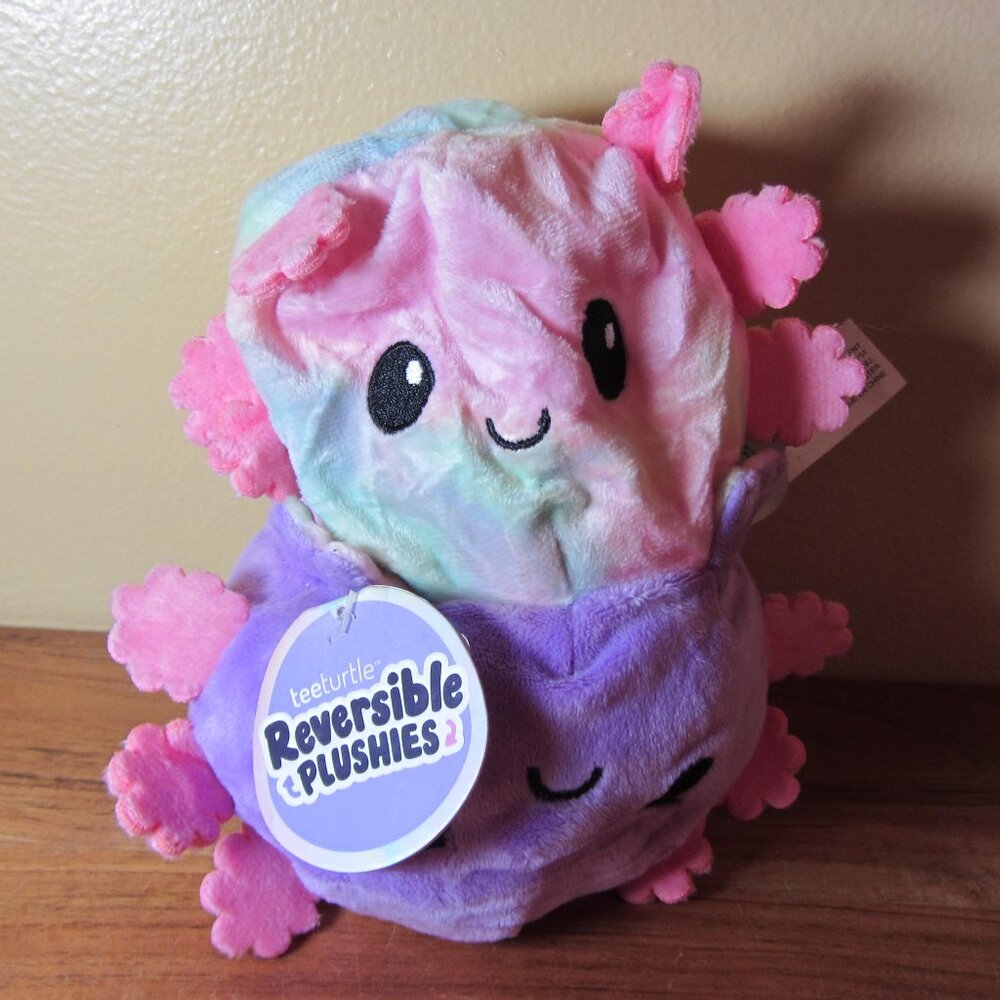 3 for $40 - plush teeturtle reversible axolotl NWT (W4424)